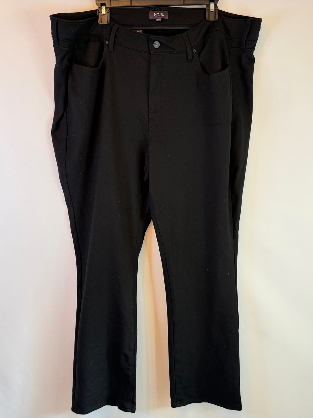 NYDJ Black Knit Trouser Women Plus Size 22W Classic Lift Tuck Technology Stretch